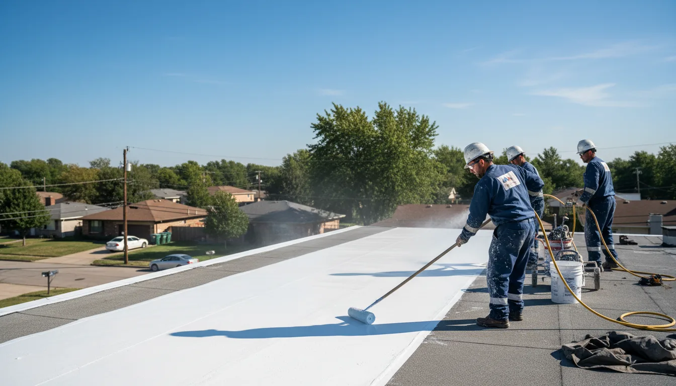 Commercial roof coating in Mansfield, OH near me